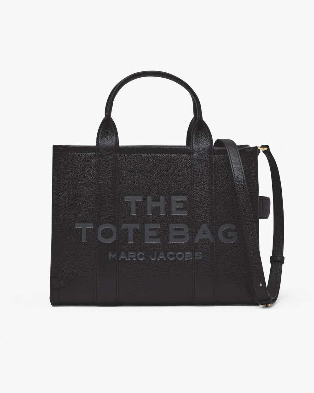 The Leather Medium Tote Bag Black