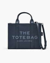 The Leather Medium Tote Bag Blue Sea