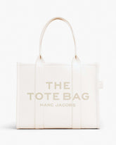 The Leather Large Tote Bag Cotton/Silver