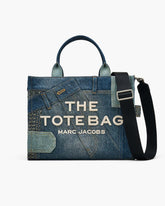 The Deconstructed Denim Medium Tote Bag Indigo Multi