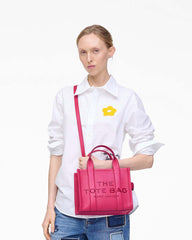 The Leather Small Tote Bag Raspberry Pink
