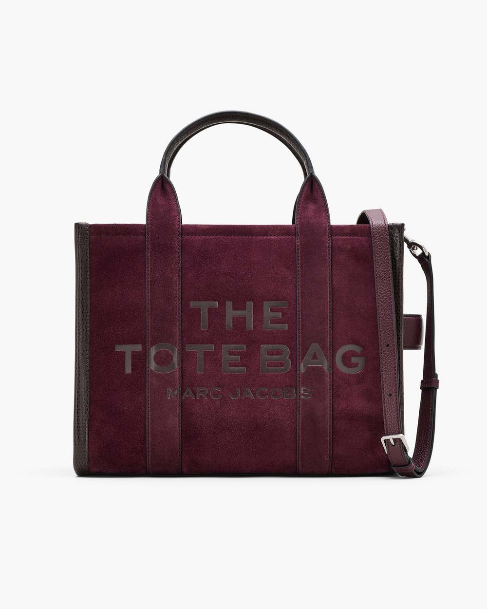 The Suede Medium Tote Bag Dark Plum