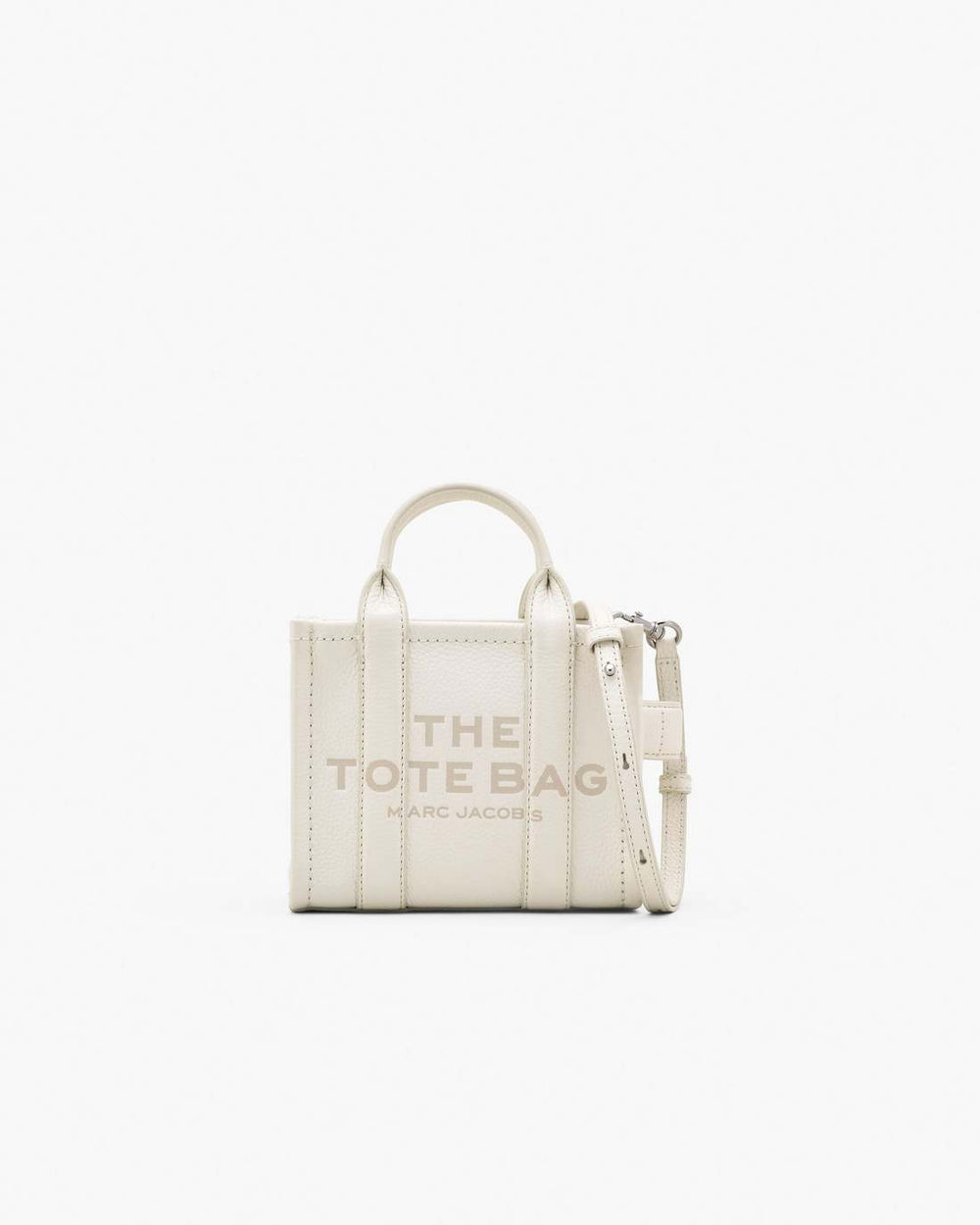 The Leather Crossbody Tote Bag Cotton/Silver