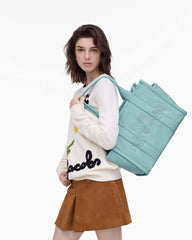 The Puffy Nylon Large Tote Bag Sky Blue