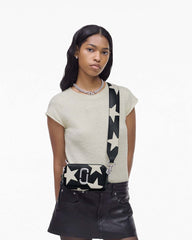 The Star Patchwork Leather Snapshot Black/White