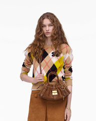 The Suede Cristina Small Satchel Copper