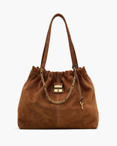 The Suede Cristina Tote Copper