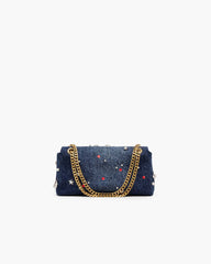 The Trinket Charm Denim Dual Chain Mini Bag Medium Wash Multi