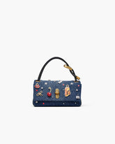 The Trinket Charm Denim Mini Dual Bag Medium Wash Multi