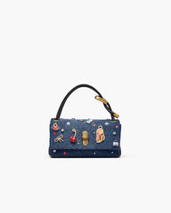 The Trinket Charm Denim Mini Dual Bag Medium Wash Multi