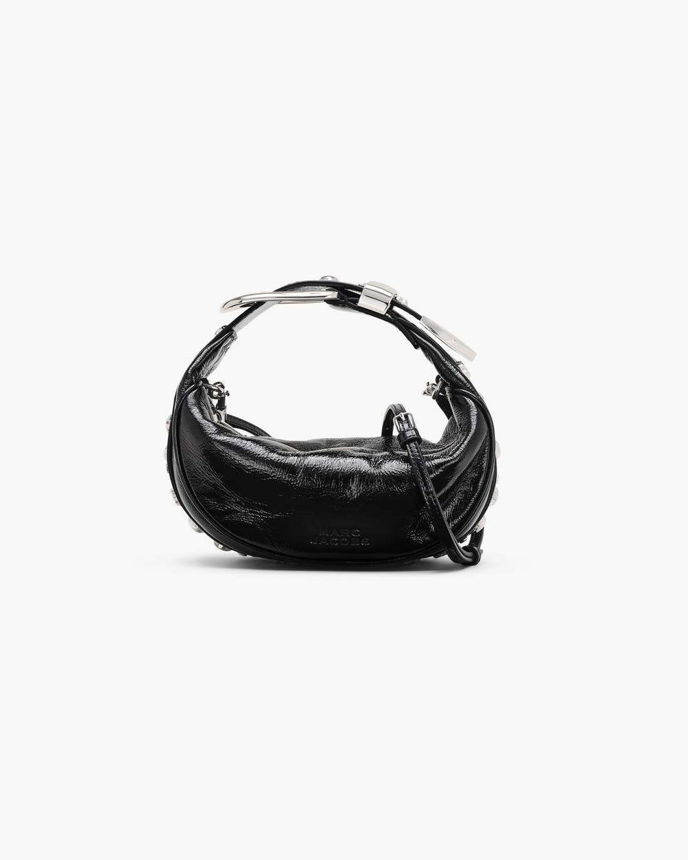 The Crinkle Patent Party Bag Black