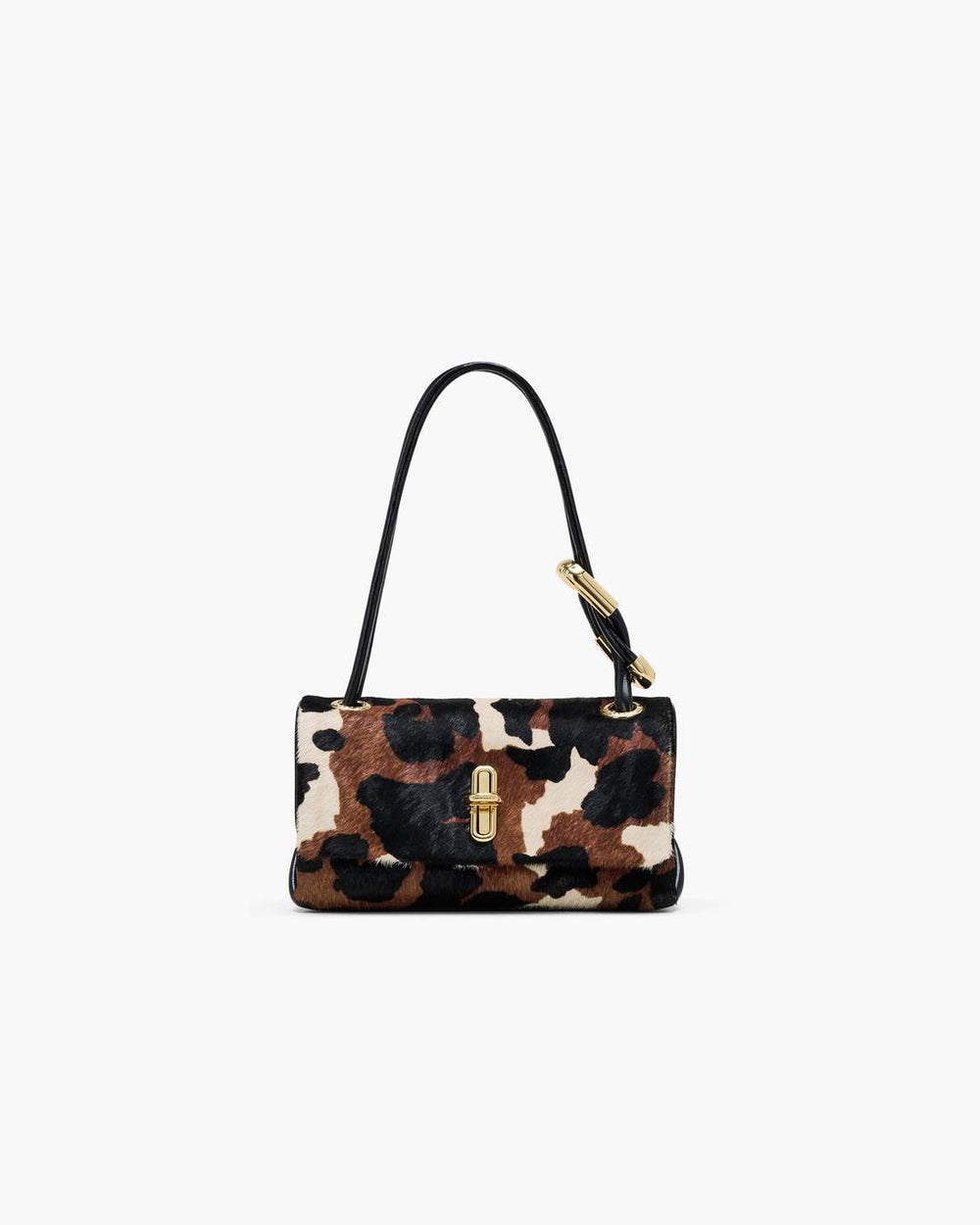 The Cow Haircalf Mini Dual Shoulder Bag Mocha Multi