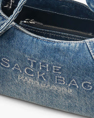 The Bow Denim Mini Sack Bag Medium Wash Indigo