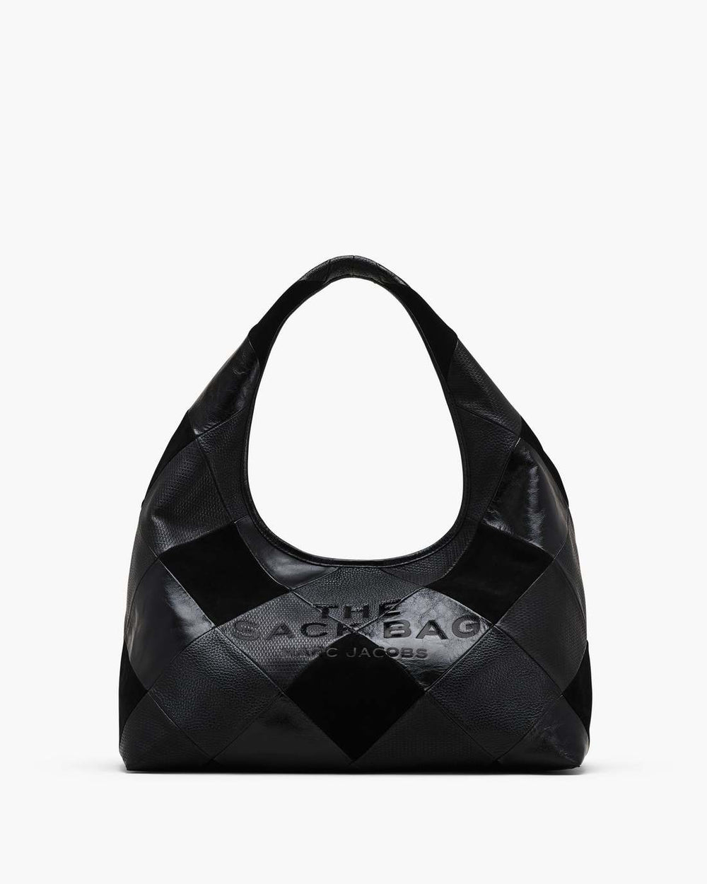 The Suede Patchwork Sack Bag Black Multi