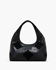 The Suede Patchwork Sack Bag Black Multi