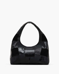 The Suede Patchwork Sack Bag Black Multi