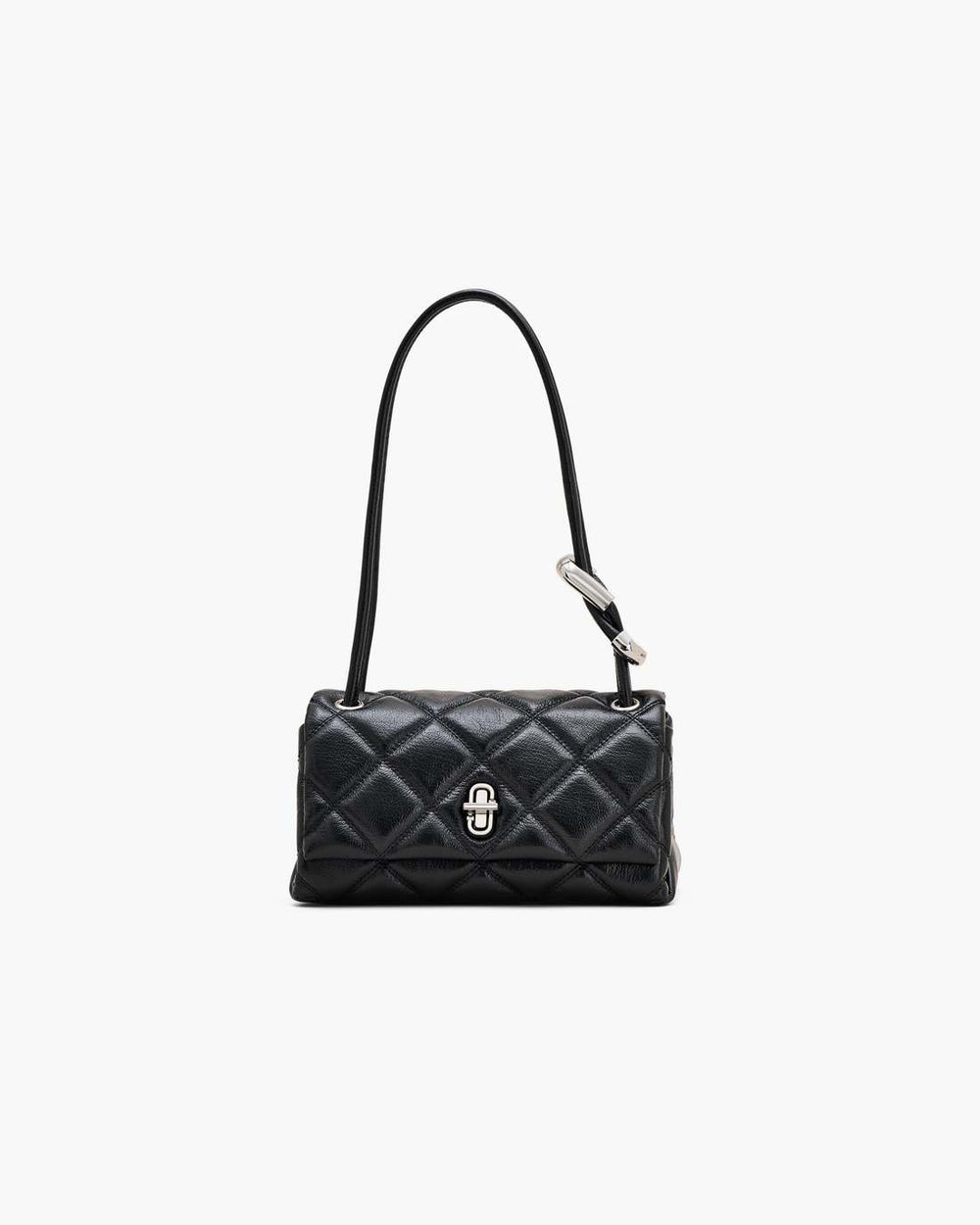 The Quilted Mini Dual Shoulder Bag Black