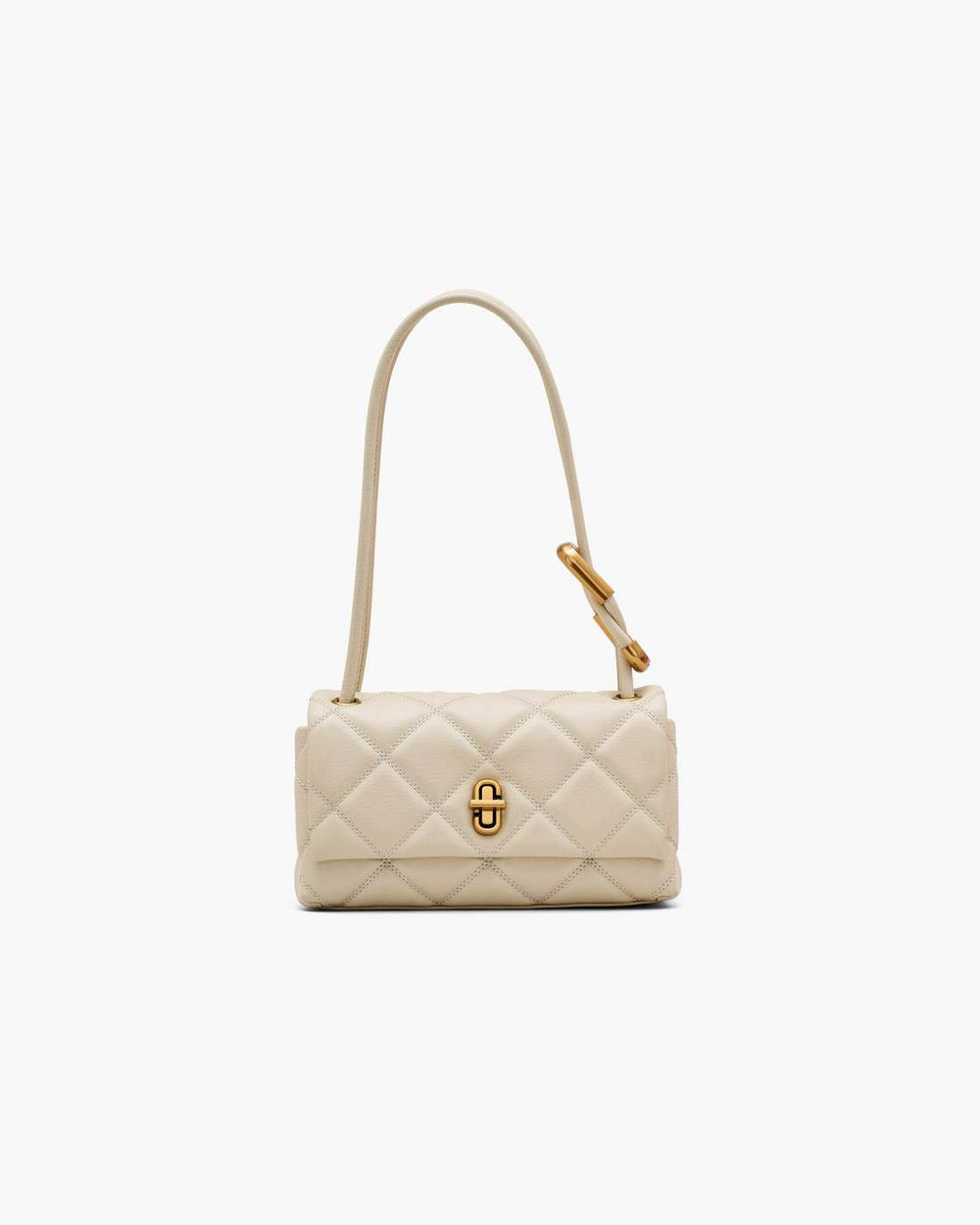 The Quilted Mini Dual Shoulder Bag Cloud White