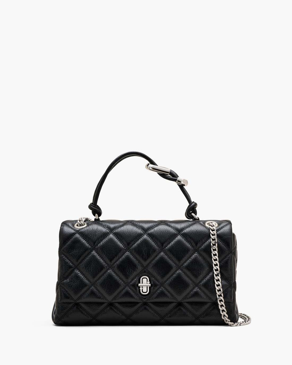 The Quilted Dual Convertible Shoulder Bag Black