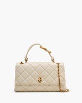 The Quilted Dual Convertible Shoulder Bag Cloud White
