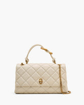 The Quilted Dual Convertible Shoulder Bag Cloud White