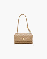 The Quilted Mini Dual Shoulder Bag Camel
