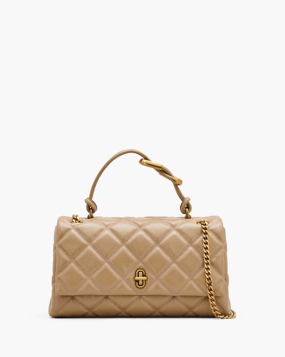 The Quilted Dual Convertible Shoulder Bag Camel