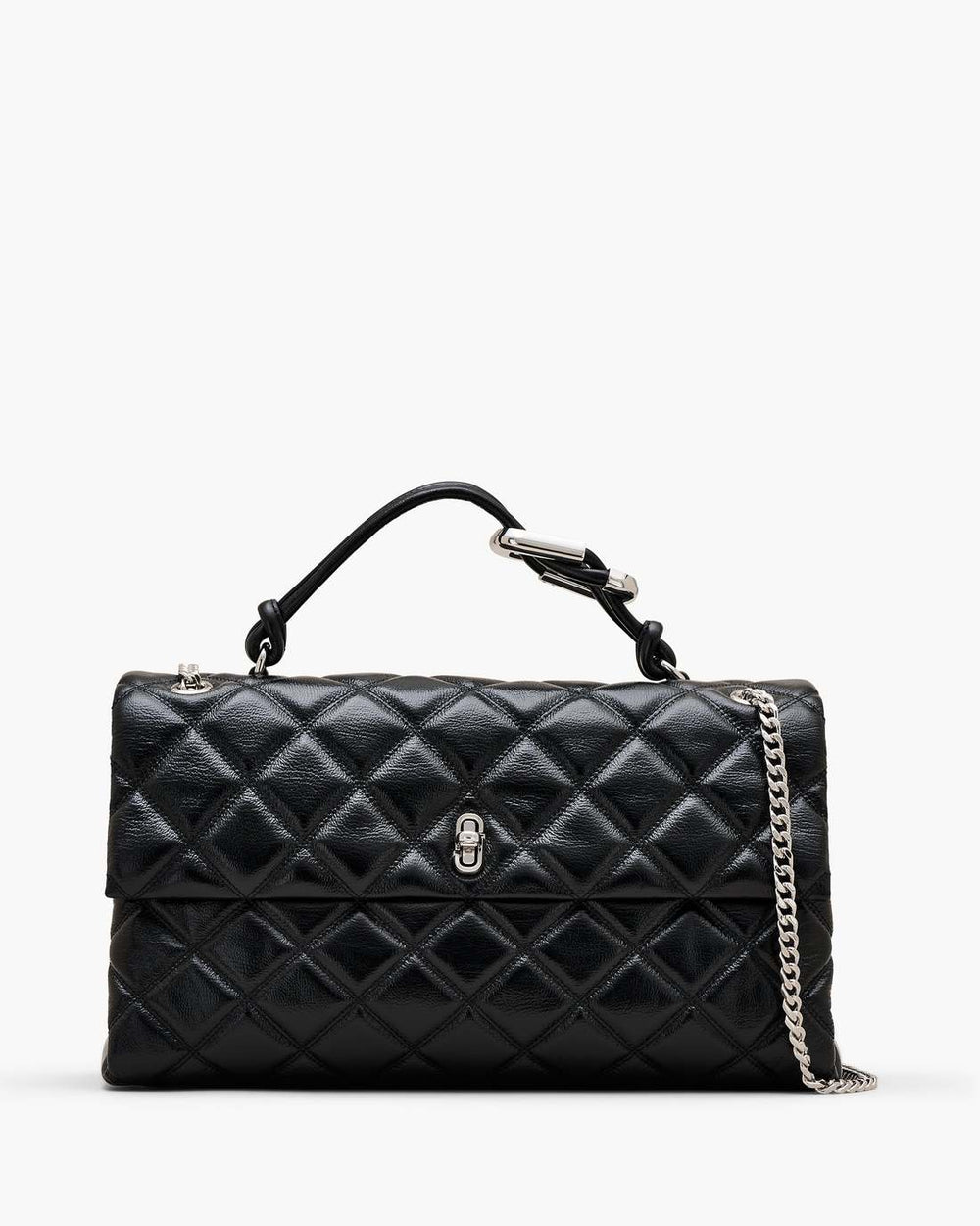 The Quilted XL Dual Convertible Shoulder Bag Black