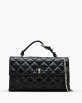 The Quilted XL Dual Convertible Shoulder Bag Black