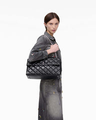 The Quilted XL Dual Convertible Shoulder Bag Black
