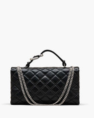 The Quilted XL Dual Convertible Shoulder Bag Black