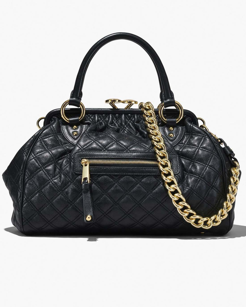 Re-Edition Quilted Leather Stam Bag Black