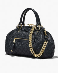 Re-Edition Quilted Leather Stam Bag Black