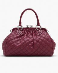 Re-Edition Quilted Leather Stam Bag Cherry