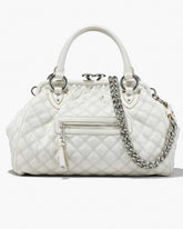 Re-Edition Quilted Leather Stam Bag Cloud White
