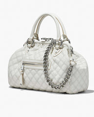 Re-Edition Quilted Leather Stam Bag Cloud White