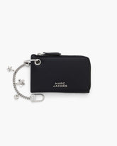 The Everyday Top Zip Charm Wallet Black