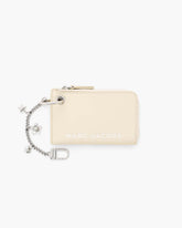 The Top Zip Charm Wallet Cloud White