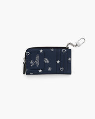 The Bandana Top Zip Multi Wallet Navy Multi