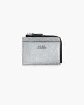 The Coated Glitter Everyday Top Zip Wallet Silver