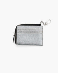 The Coated Glitter Everyday Top Zip Wallet Silver