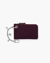 The Top Zip Charm Wallet Dark Plum