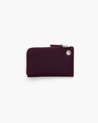 The Top Zip Charm Wallet Dark Plum