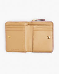 The Leather Mini Compact Wallet Rose