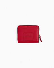 The Leather Mini Compact Wallet True Red
