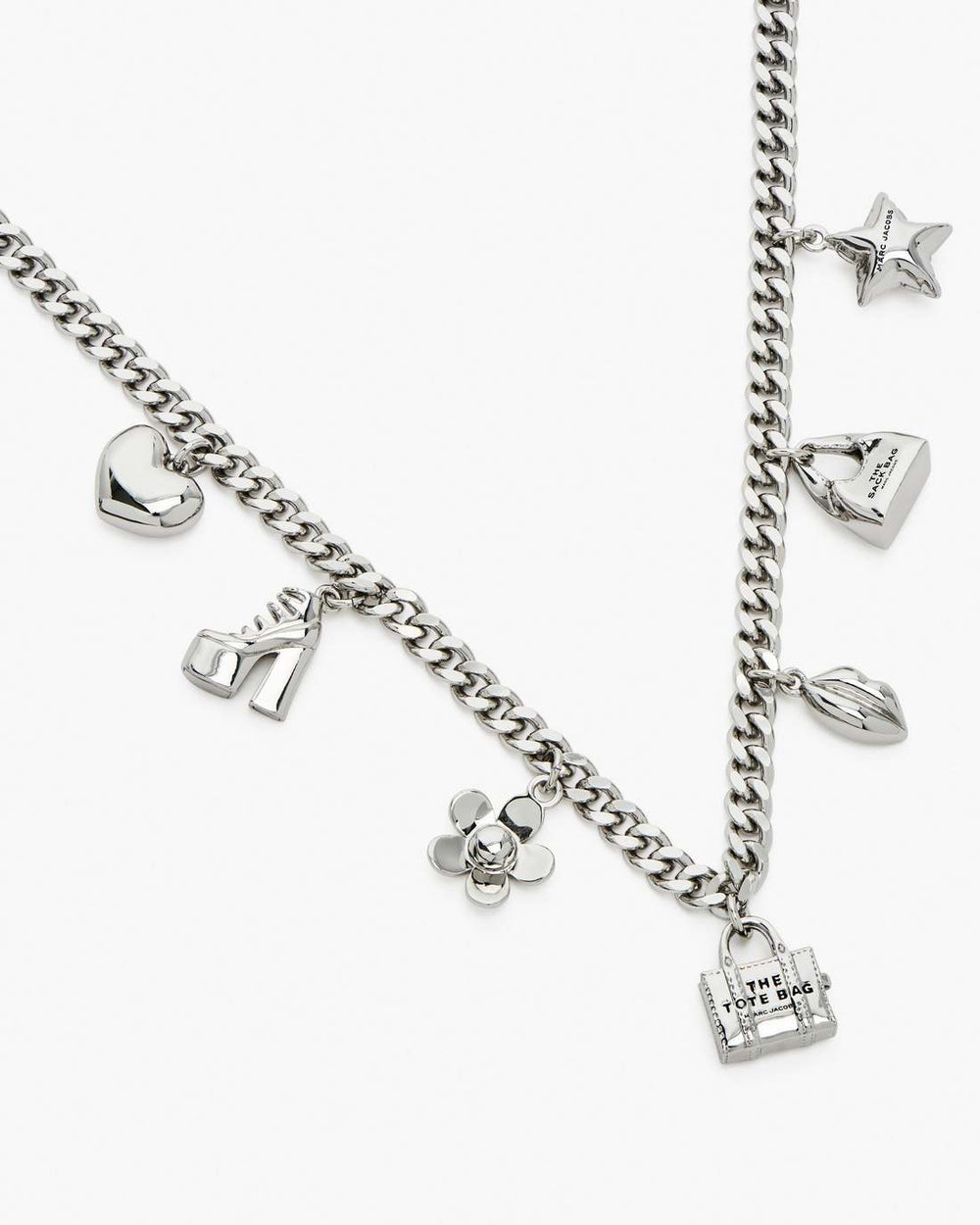 The Mini Icon Charm Necklace Light Antique Silver