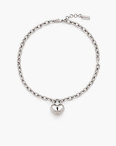 The Heart Balloon Necklace Light Antique Silver
