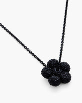 The Daisy Pave Necklace Black/Black Crystal