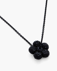The Daisy Pave Necklace Black/Black Crystal