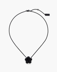 The Daisy Pave Necklace Black/Black Crystal